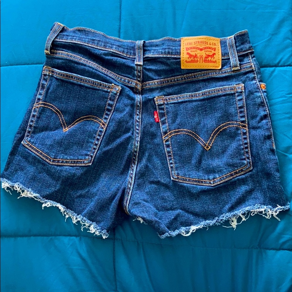 Levi’s high waisted jean shorts.
